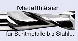 8mm Frser fr harte Metalle: Zweischneider, Vollhartmetall, Rechtsdrall.